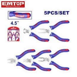 SKI - สกี จำหน่ายสินค้าหลากหลาย และคุณภาพดี | EMTOP EPLSM0511 ชุดคีมขนาดเล็ก 5 ชิ้น